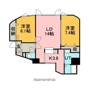 CUORE手稲本町【3階】の間取り