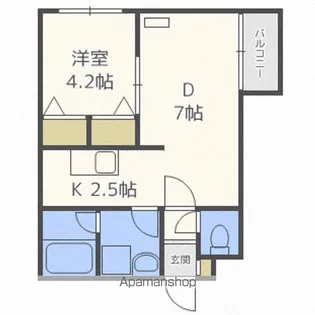 シンフォニア豊平【2階】の間取り