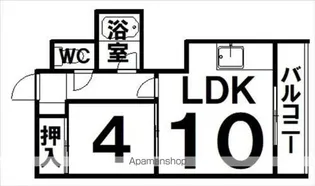 サウスコート【403号室】の間取り