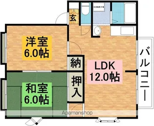 サンビレッジコニシ【1階】の間取り