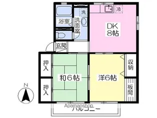 シティハイムソファレD【2階】の間取り