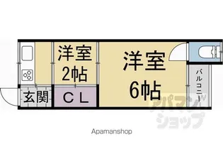 ドリームハイツ西大路【203号室】の間取り