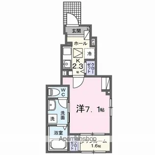 サイカス桟橋通【1階】の間取り