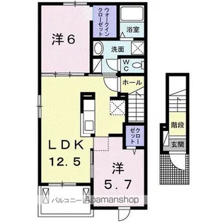 オリオン草深A【2階】の間取り