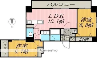 スパッジオ上野東【10階】の間取り