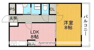 笹部ハイツ【1階】の間取り