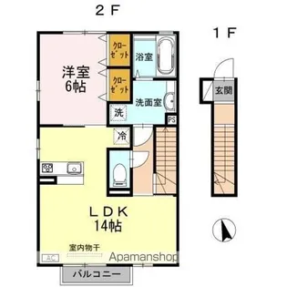 ルークス【2階】の間取り