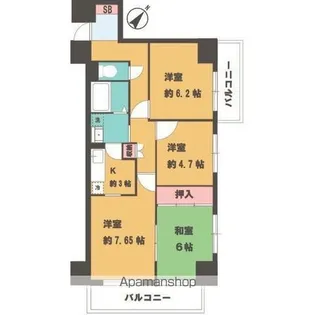 グリーンヒル弥生台【3階】の間取り