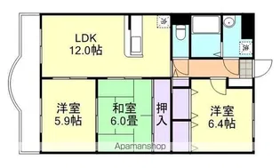 グランディール【3階】の間取り