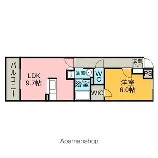 サプリーム若草【2階】の間取り