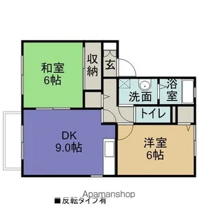 シャルマン六田Ⅱ【101号室】の間取り