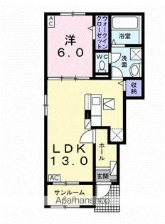 ヒカルサ岐阜岩田東【1階】の間取り