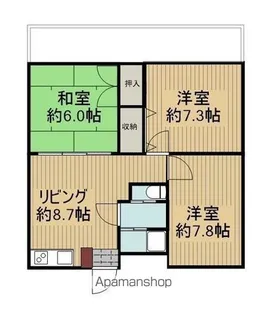 ジョウ真馬B棟【203号室】の間取り