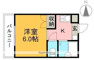 サニーパレス朝倉【1階】の間取り