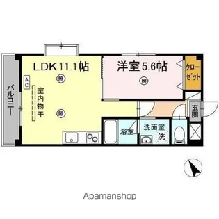 コンフォール空港通り【7階】の間取り