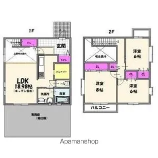 埼玉県蕨市錦町5丁目【一戸建】の間取り