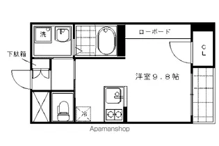 アクアプレイス京都西陣【3階】の間取り