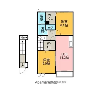 ブラン ヴェール【2階】の間取り