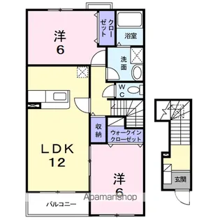 大阪府岸和田市田治米町【アパート】の間取り