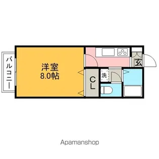 サン・FRIENDS安田【2階】の間取り