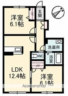 シャーメゾン郡家 C棟【1階】の間取り