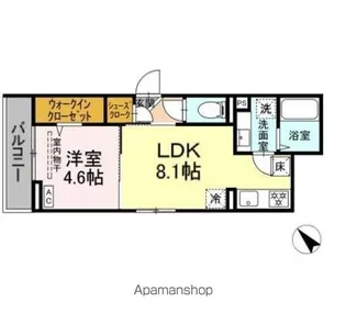 D PAINA西寺尾【3階】の間取り