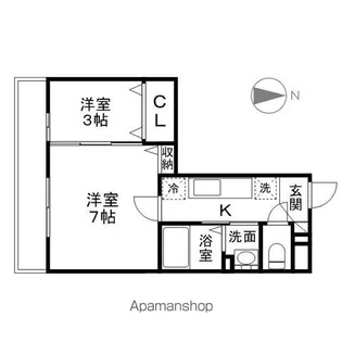 ラ メゾン ドュ ブラン【2階】の間取り