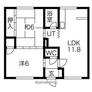 丸勝ハイツ【2階】の間取り