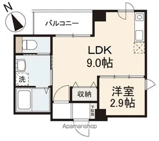 プレシャスタイム瓦町【302号室】の間取り