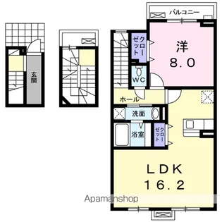 メゾンドヤマダⅠ【3階】の間取り