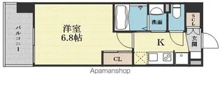Luxe新大阪6【6階】の間取り