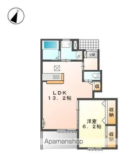 グランヴェル梅森坂【1階】の間取り