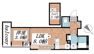 カーサリッツ八千代台【3階】の間取り