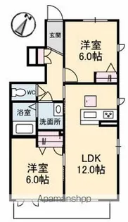 シャーメゾンジュアール S棟【1階】の間取り
