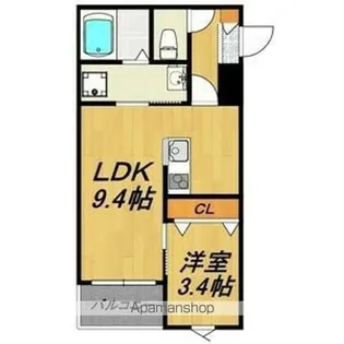 LECOCON北名古屋【301号室】の間取り