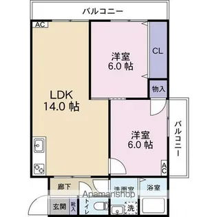 神野マンションⅡ【3階】の間取り