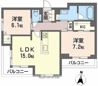 オブリージュ【3階】の間取り