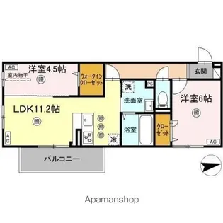 グランツェーレ鷹辻【2階】の間取り