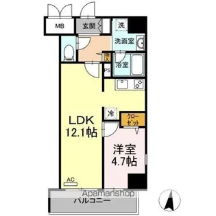 テゾーロ行橋【5階】の間取り