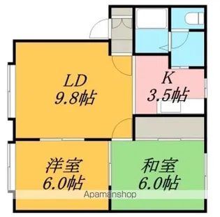 サンガーデン七重浜A【2階】の間取り