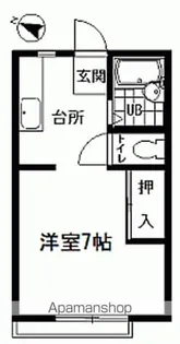 ワンルーム小名浜【104号室】の間取り