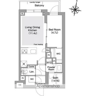 コンフォリア・リヴ東中野【2階】の間取り