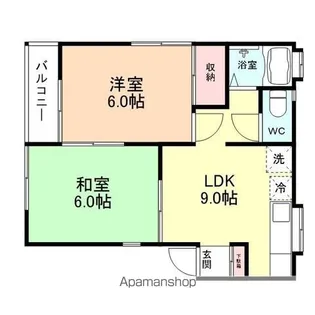 スカイコーポ田家新【101号室】の間取り