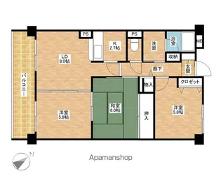 ウィステリア【1階】の間取り