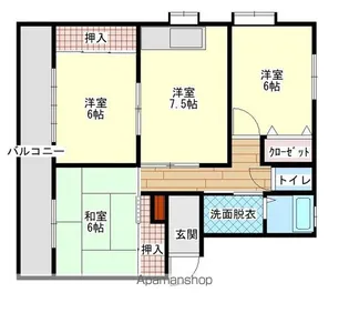エステート重畠B【1階】の間取り