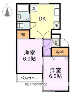 第十二ショーケービル【1階】の間取り