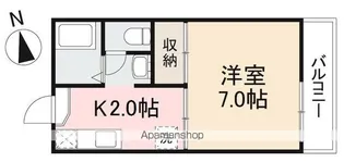 ヴィラ・アンソレイエ香西本町ⅡC【101号室】の間取り