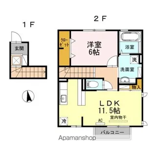 ラ・メール【2階】の間取り