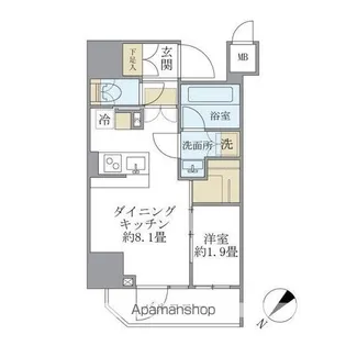アジールコート町屋【1階】の間取り
