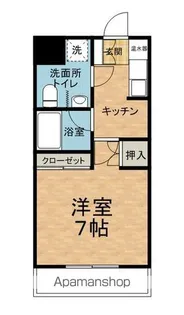 カリーテ飛翔【105号室】の間取り